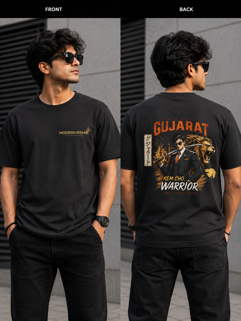 The "Gujarat Warrior" Anime Edition T-Shirt